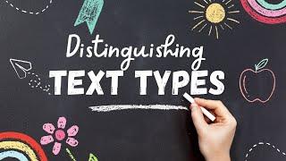 Distinguishing Text Types