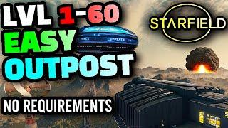 Starfield - LVL 60 in ONE HOUR Easy Outpost Guide