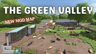 "THE GREEN VALLEY" FS22 Map Tour/Review | New Mod Map | Farming Simulator 22 | PS5