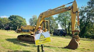 Caterpillar 215 excavator Working for the first time in nearly 30 years!