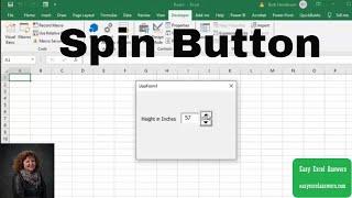 How to use the spin button on UserForms in Excel