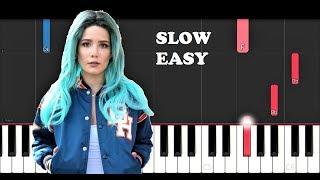 Halsey - Without Me (SLOW EASY PIANO TUTORIAL)