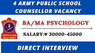 |Aps counselor vacancy 2022|pgt psychology opportunity in india |jobs in psychology field|