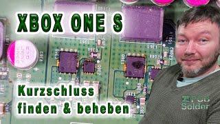 XBOX One S Kurzschluss finden und beheben, Reparieren wir es | PCB Solder Berlin