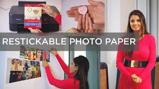 Create your own photo wall with Canon restickable photo paper