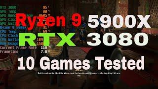 Ryzen 9 5900X RTX 3080 1440p 4K 10 Games Tested