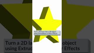 Turn a 2D layer into a 3D object using Extrudalizer in After Effects