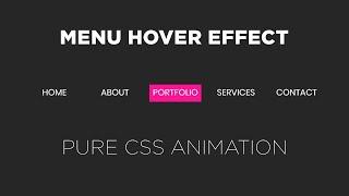 Pure CSS Menu Hover Animation | CSS Navbar Animation