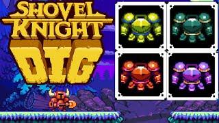 Shovel Knight Dig - How To Unlock All Armor Plates / All Armor Plates Hidden Locations