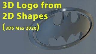 3DS Max 2020, How to model a 3d logo using 2d shapes