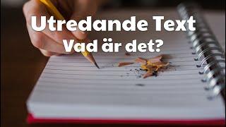 Vad är en utredande text? (Svenska)