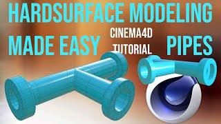 EASY HARD SURFACE PIPES IN CINEMA 4D ️ | 3D MODELING TUTORIAL FOR BEGINNERS