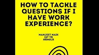 Episode 1 - Work Experience | Backstage Pass | PIT/ PI Preparation Tips | TISS Mumbai, HRM & LR