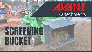 Avant attachments: Screening Bucket