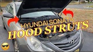 HYUNDAI SONATA HOOD STRUTS LIFT SUPPORT REPLACEMENT - How to Change Hood Struts on a Hyundai or Kia