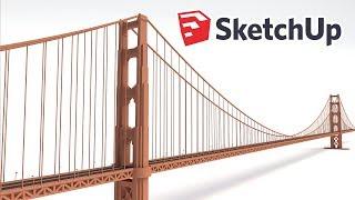 Golden Gate Bridge 3d modeling - World’s Greatest Architecture - Sketchup and Vray