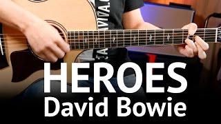 Heroes - David Bowie Guitar chords cover on guitar ( How to play )