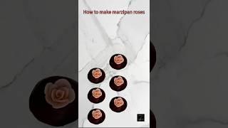 How to make marzipan rosés#recipe #almond cookies,#shorts,#marzipan #decoration,