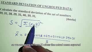 Standard deviation for Ungrouped data #StandardDeviation #UngroupedData #Statistics