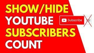 How To Hide Subscriptions On YouTube | How To Show/Hide Your YouTube Channel Subscriber Count