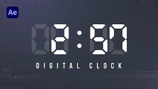 DIGITAL CLOCK / TIMER ANIMATION in After Effects | Easy Timing with Expressions