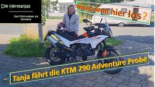 Nicht auf dem Schirm. Tanja fährt die neue KTM 790 Adventure 2023 Probe. Was sagt sie zu dem Bike?