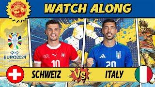 Switzerland VS Italy 2-0 LIVE WATCH ALONG EURO 2024 Round Of 16 #switzerland #italy #euro2024