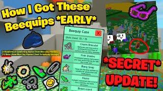 How I Got These NEW Beequips! (SECRET UPDATE ) | Bee Swarm Simulator 