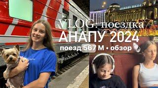 Наша поездка в Анапу 2024!| поезд 567М обзор  | поехали с собакой 