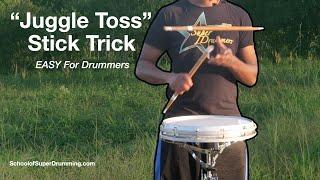 EASY FOR DRUMMERS | Juggle Toss Stick Trick Breakdown