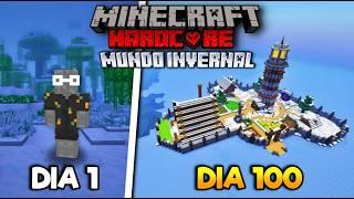 SOBREVIVÍ 100 Días en un MUNDO INVERNAL en Minecraft HARDCORE