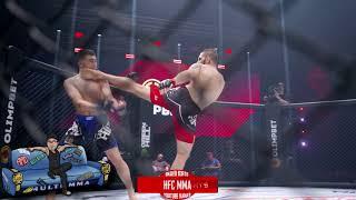 Мощный нокаут хай-кик в бороду. Боронин vs Ташбаев. HFC MMA