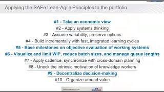 Applying the SAFe Lean Agile Principles- from The Scaled Agile Framework Lean Portfolio Management