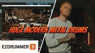 HUGE MODERN METAL DRUMS WITH EZ DRUMMER 3