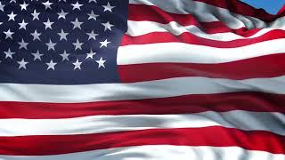 HD American Flag Waving Animation (USA National Flag) | 3 Hours Loop 