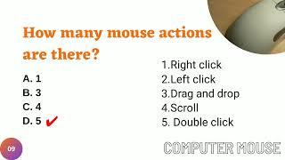 Computer Mouse MCQ Question and Answers | Computer mouse multiple choice questions | part1