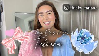 4K TRANSPARENT SHEER LACE DRESSES | TRY-ON HAUL | THICKY TATIANA
