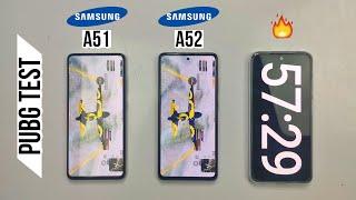 Samsung A51 vs A52 Pubg Test with FPS Meter , Heating and Battery Test | Shocking Result 