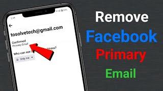 How to Remove Primary Email in Facebook