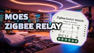 Zigbee реле Moes  для Tuya Smart с нулевой линией для подрозетника, интеграция в Home Assistant