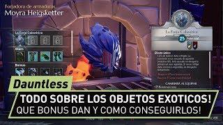 Todas las armas y armaduras exóticas! Como conseguirlas! Dauntless!