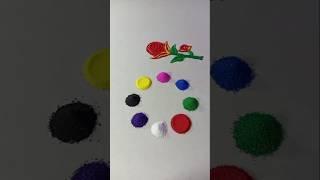  colour mixing Rangoli design #satisfying rangoli design #simple rangoli design #ASMR...#rangoli.