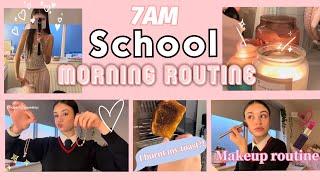 MY SCHOOL MORNING ROUTINE |breakfast inspo, makeup routine, school prep