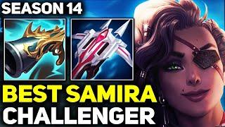 RANK 1 BEST SAMIRA IN THE WORLD CARRIES IN CHALLENGER! | Season 14 League of Legends