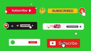 Top 10 YouTube subscribe button and Bell Icon Animation Green Screen | No Copyright