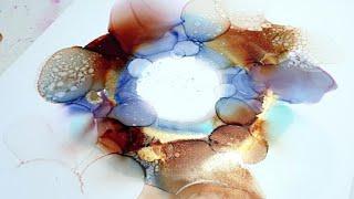 Alcohol Ink Fluid Art Abstract Painting  115