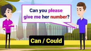 Can & Could  English Conversation Practice | learn English