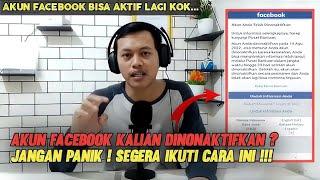 cara mudah  mengaktifkan akun facebook yang dinonaktifkan oleh pihak facebook 30 hari atau permanen