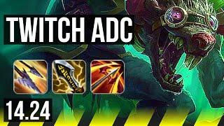 TWITCH & Pyke vs ASHE & Braum (ADC) | Quadra, Legendary | NA Master | 14.24