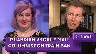 Daily Mail train ban debate: Mail vs the Guardian columnists